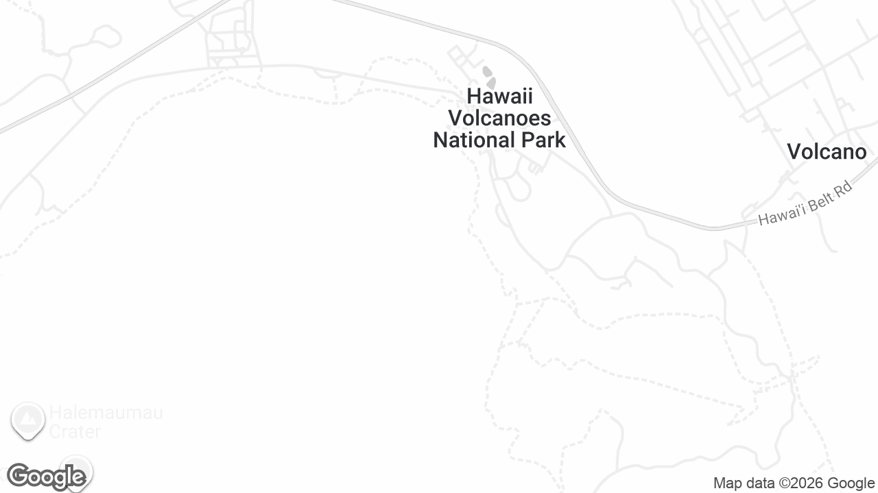 Approximate location of Kīlauea at Dusk